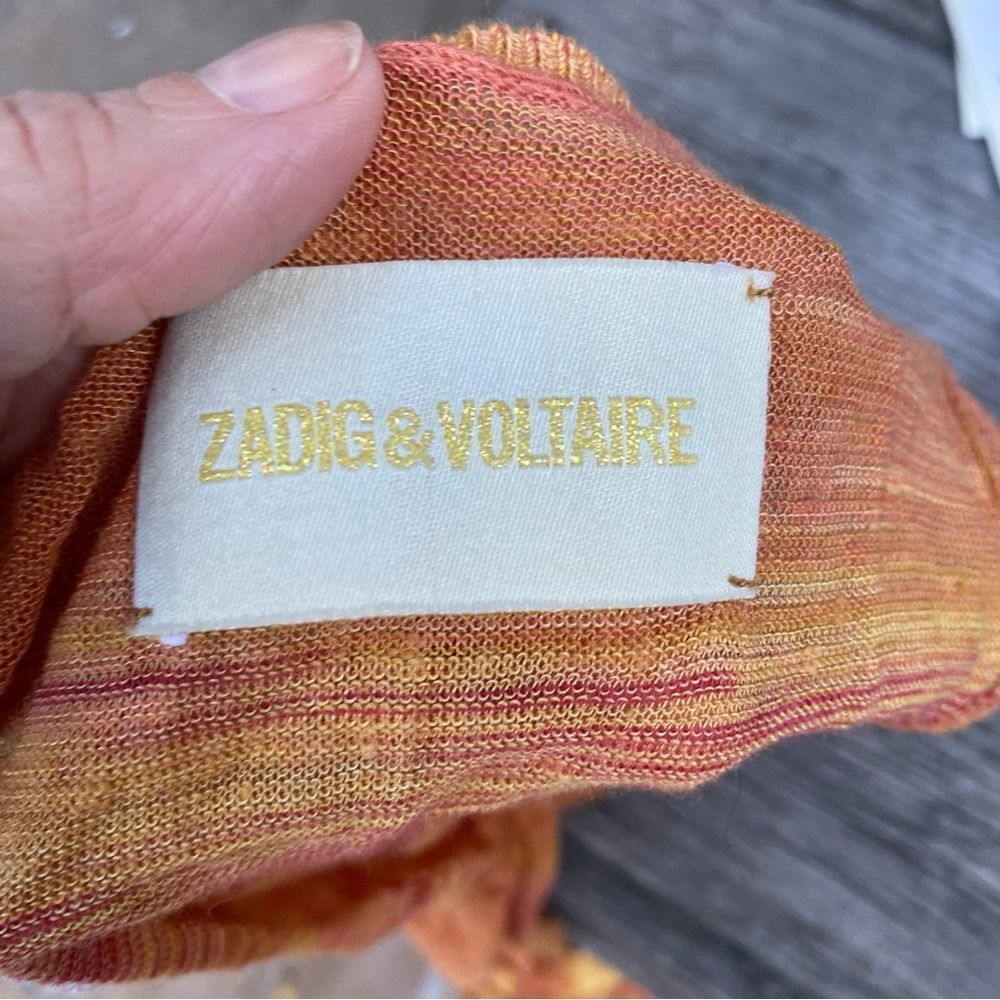 Zadig & Voltaire vintage Vibrant Orange Knit sheet maxi dress size medium - Picture 11 of 14